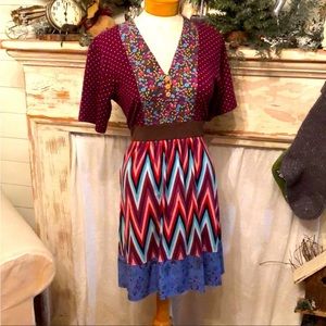 Matilda Jane Paint By Numbers Multi‎ Pattern Collage Dress
